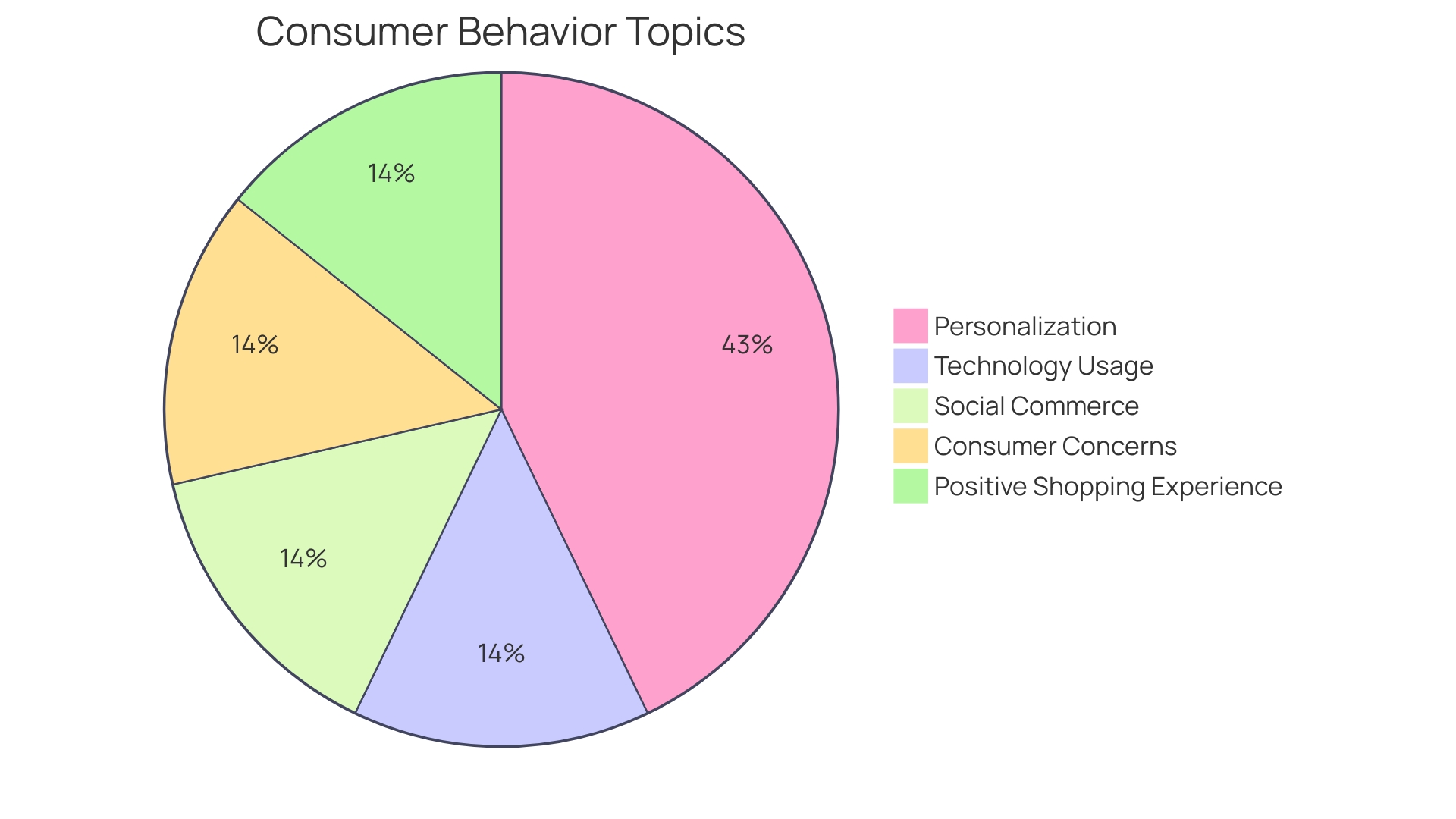 Distribution of Consumer Concerns about Personalization