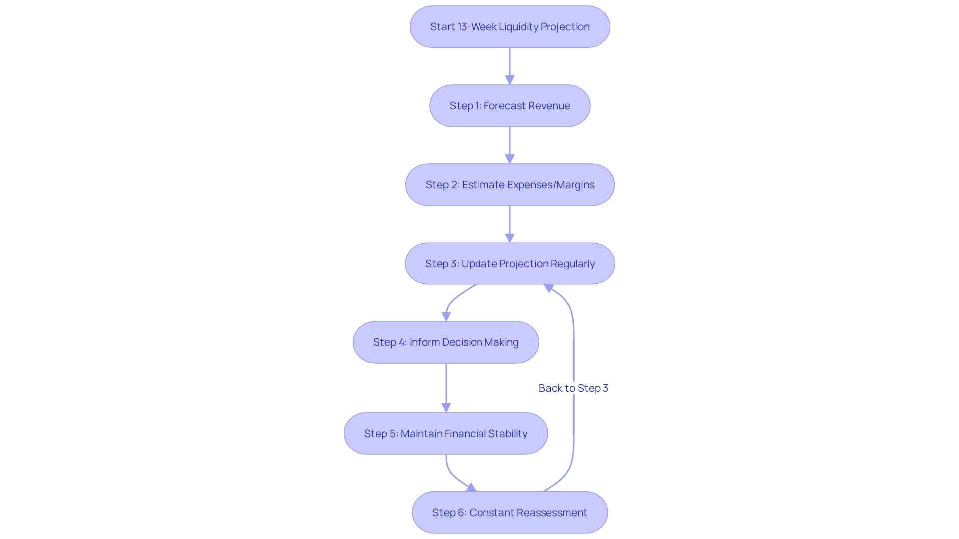 Flowchart: 13-Week Liquidity Projection Process