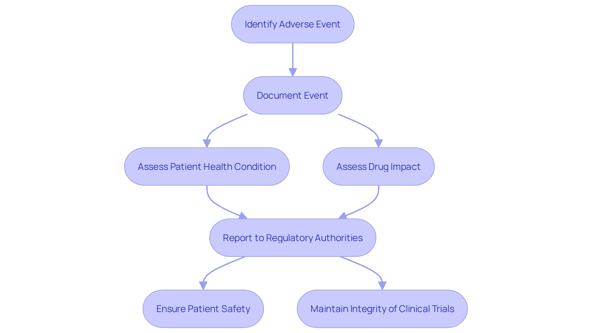 Flowchart: Adverse Event Reporting in Clinical Trials