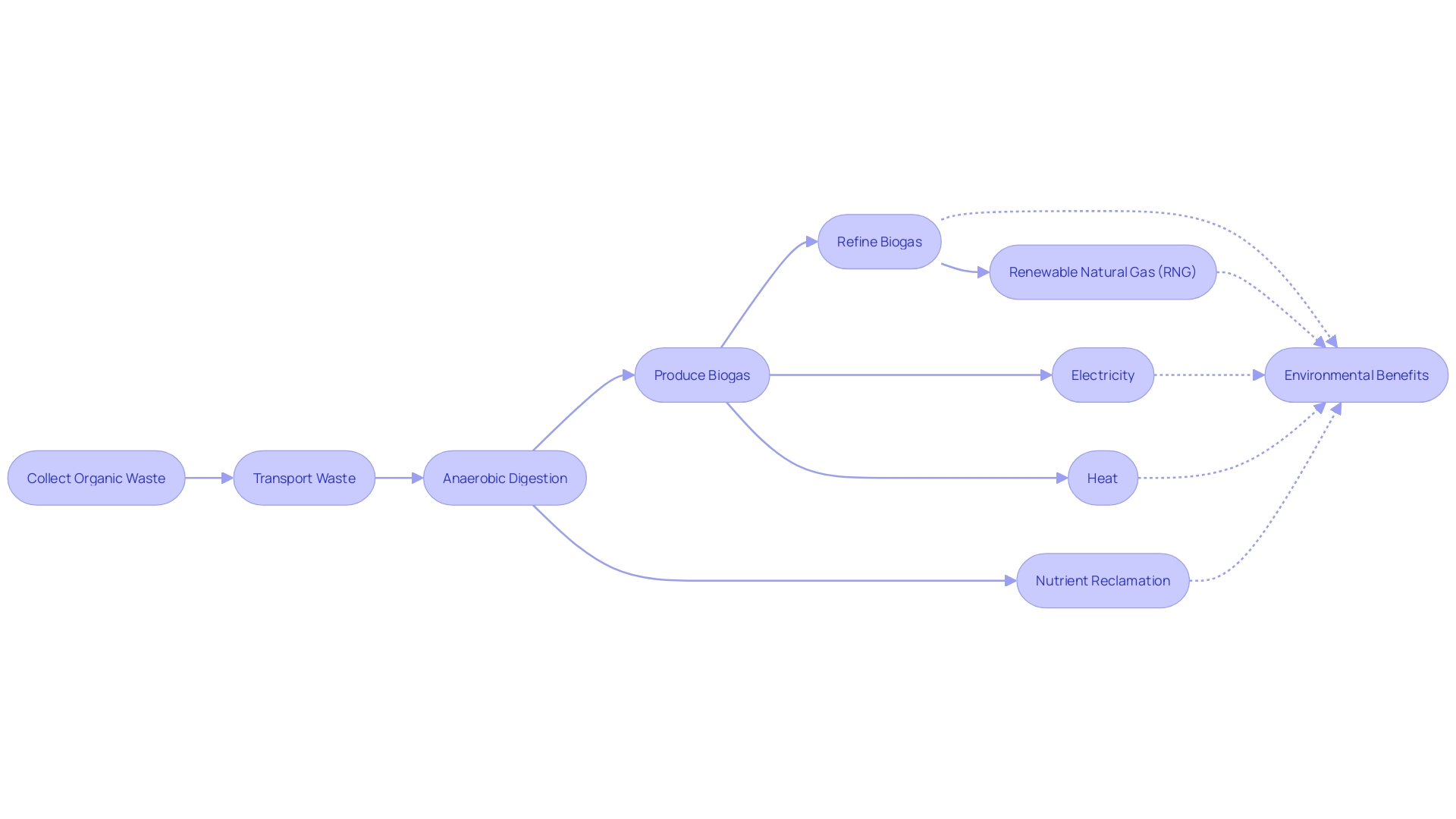 Flowchart: Biogas and RNG Production Process