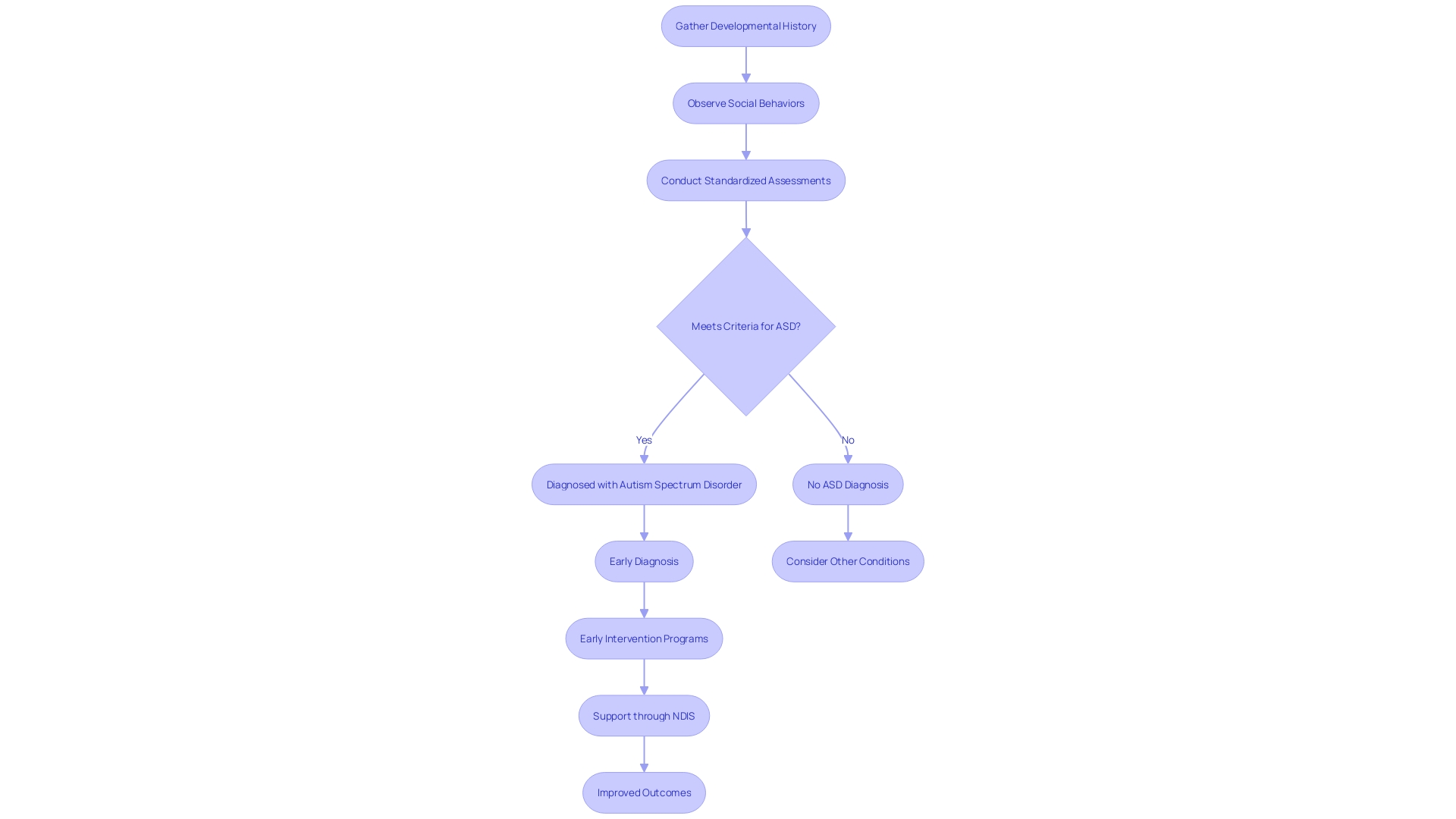 Flowchart: Diagnosing Autism Process