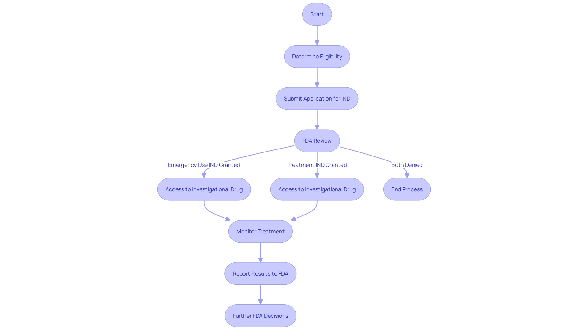 Flowchart: Emergency Use IND and Treatment IND Process