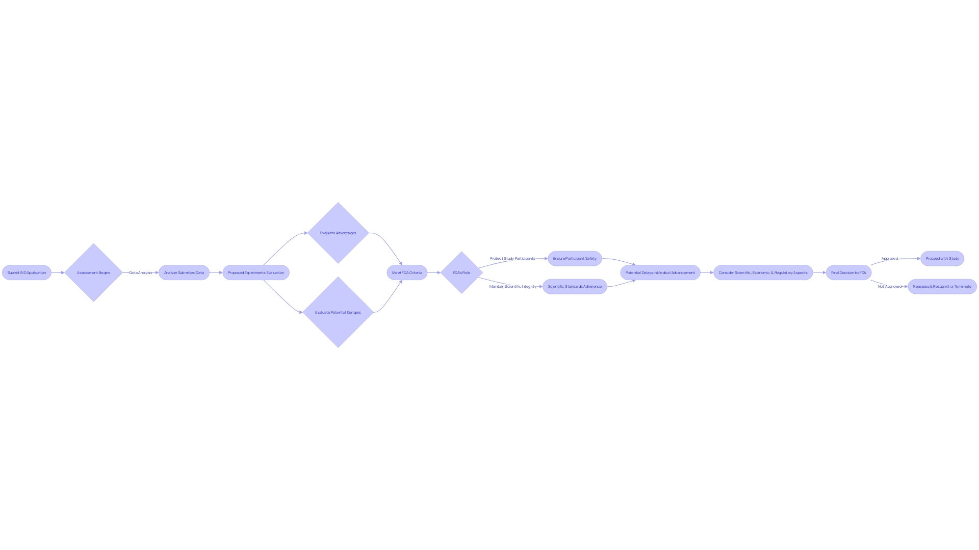 Flowchart: FDA Evaluation Process for Investigational Applications