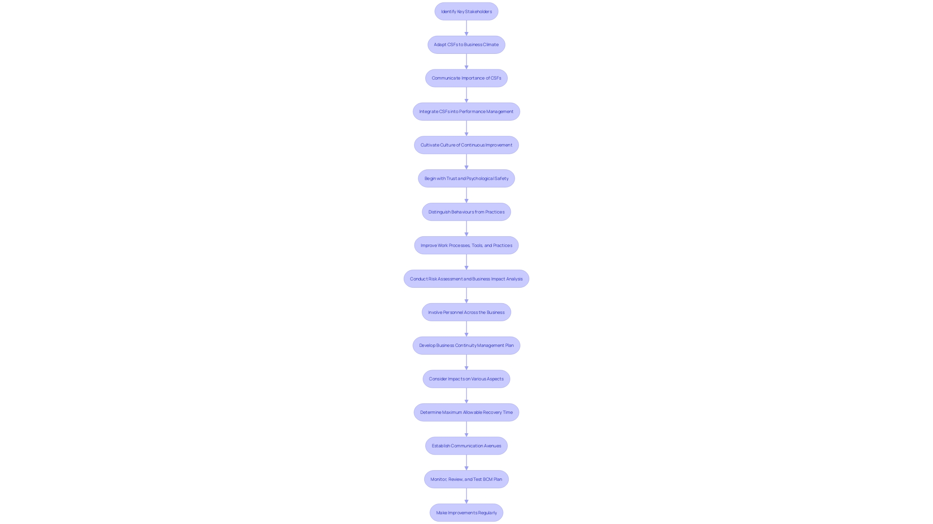 Flowchart for Implementing Critical Success Factors