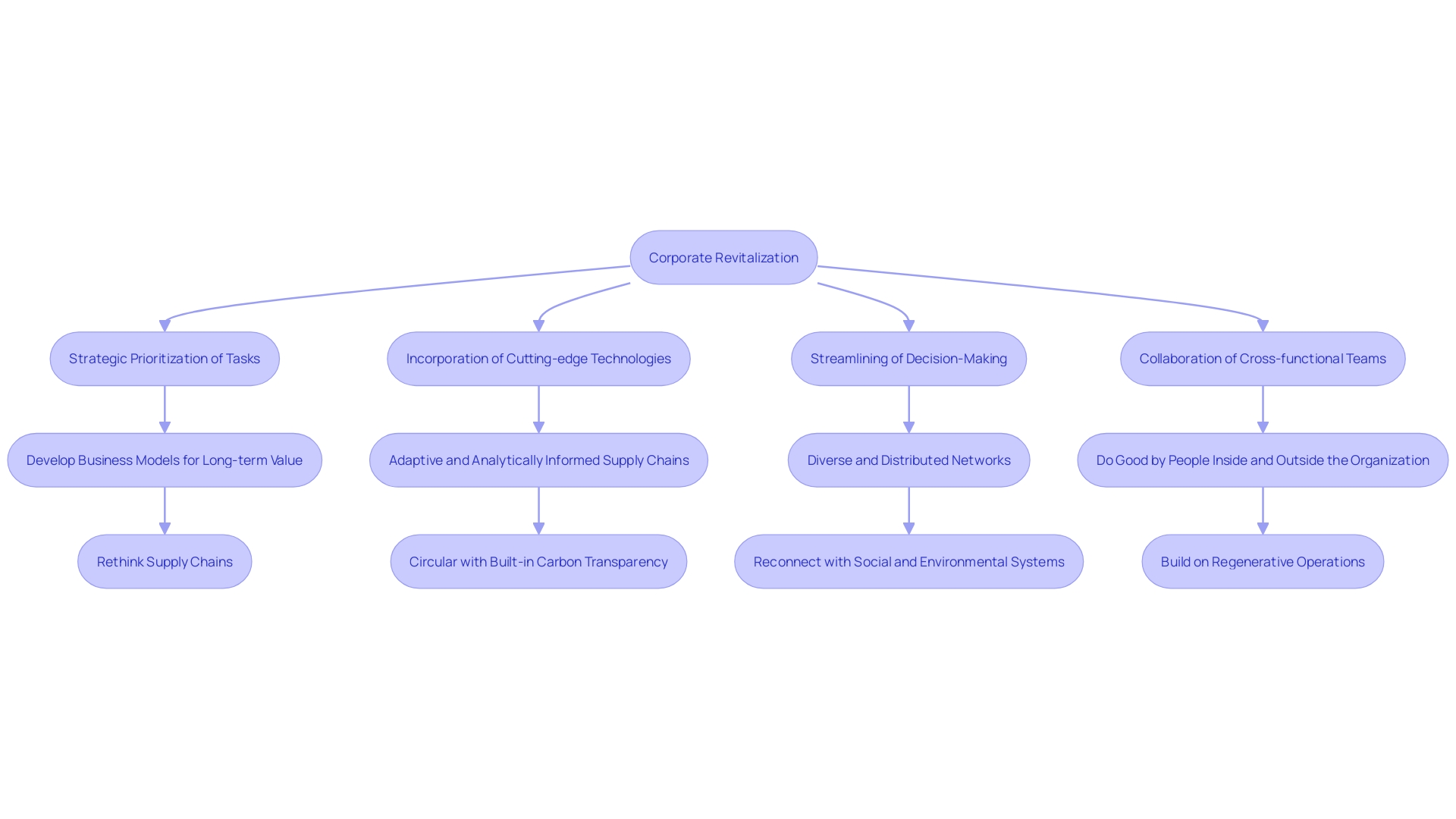 Flowchart illustrating the corporate revitalization process