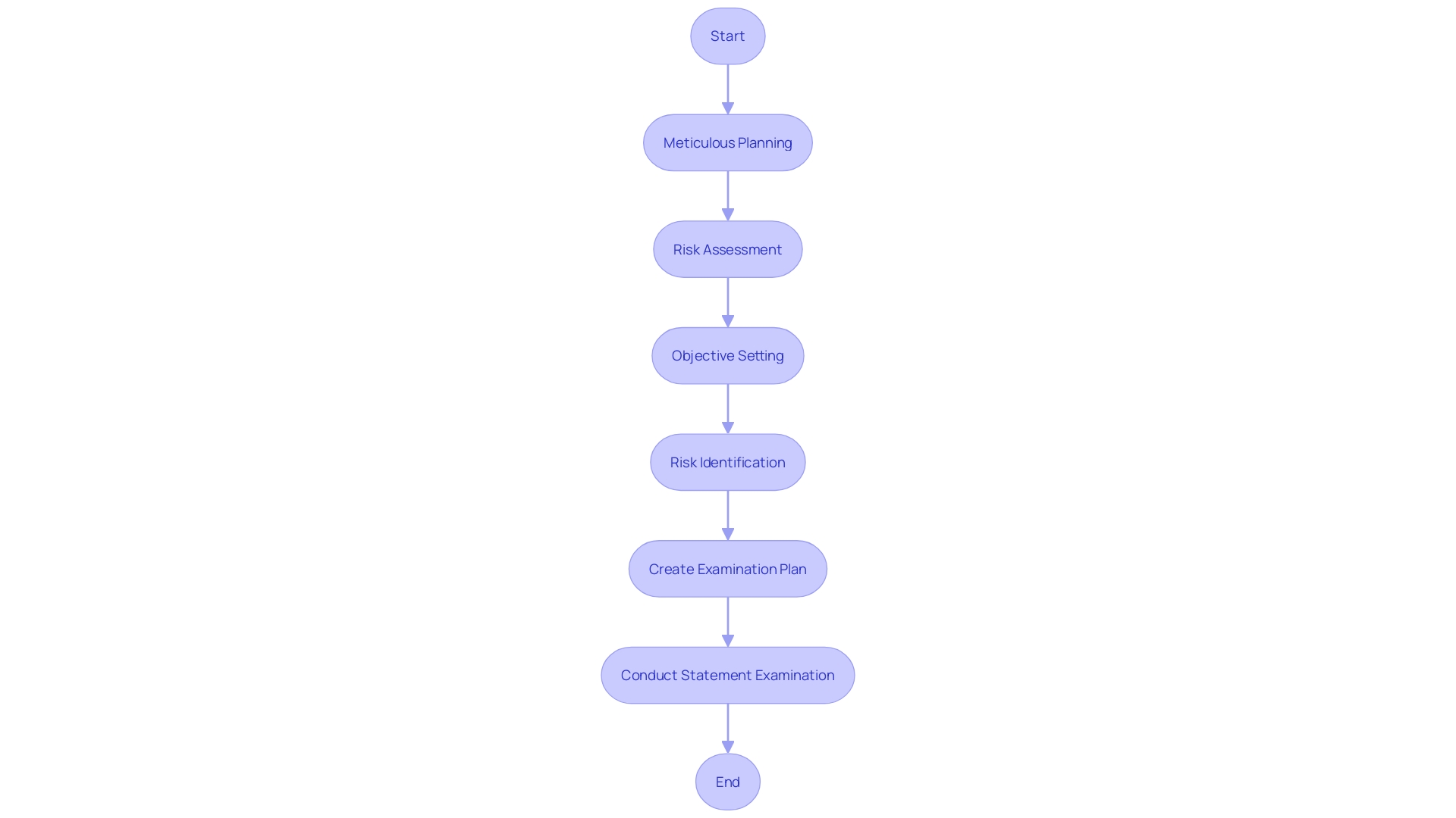 Flowchart illustrating the process of a statement examination