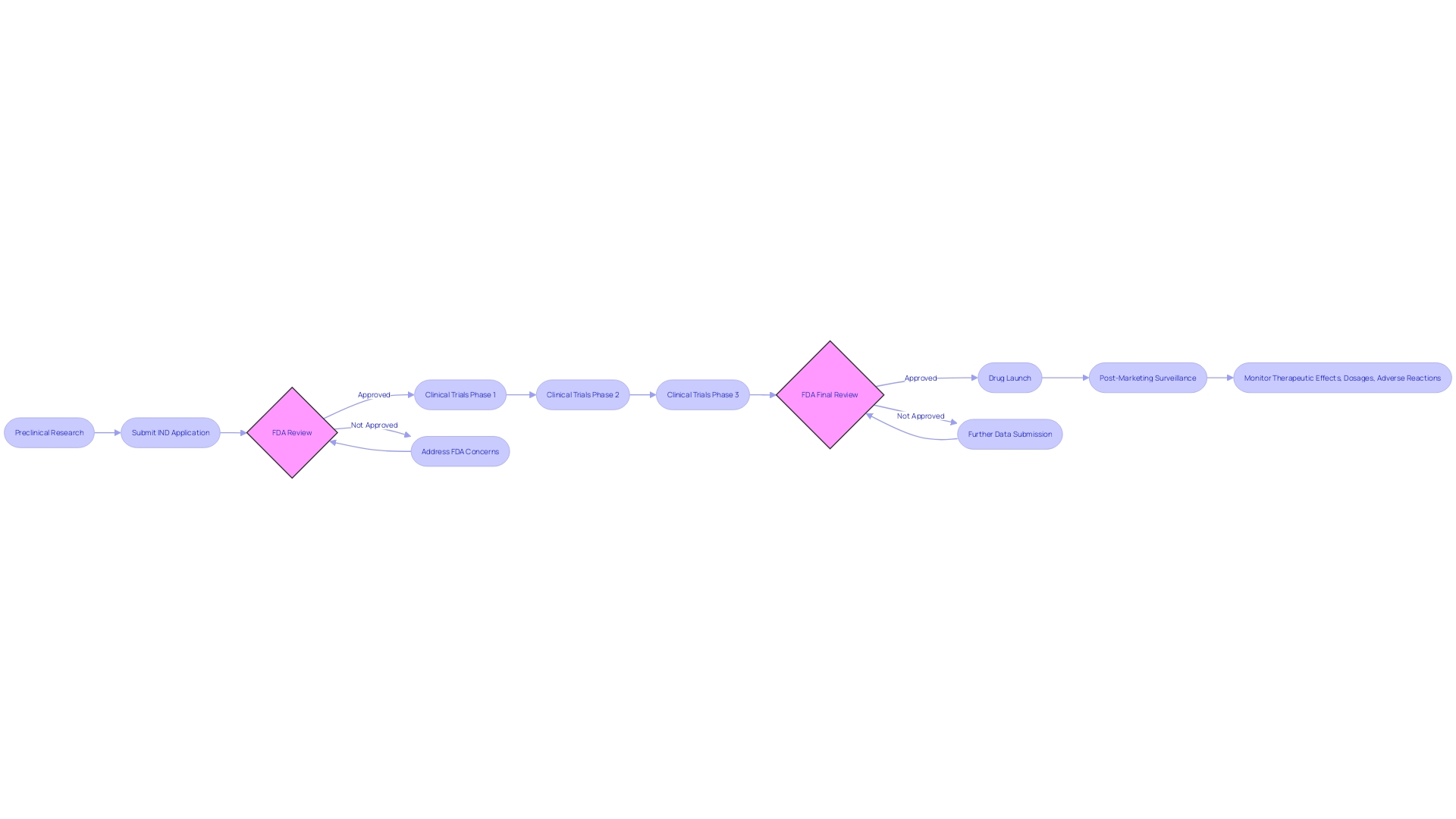 Flowchart: Investigational New Drug (IND) Approval Process