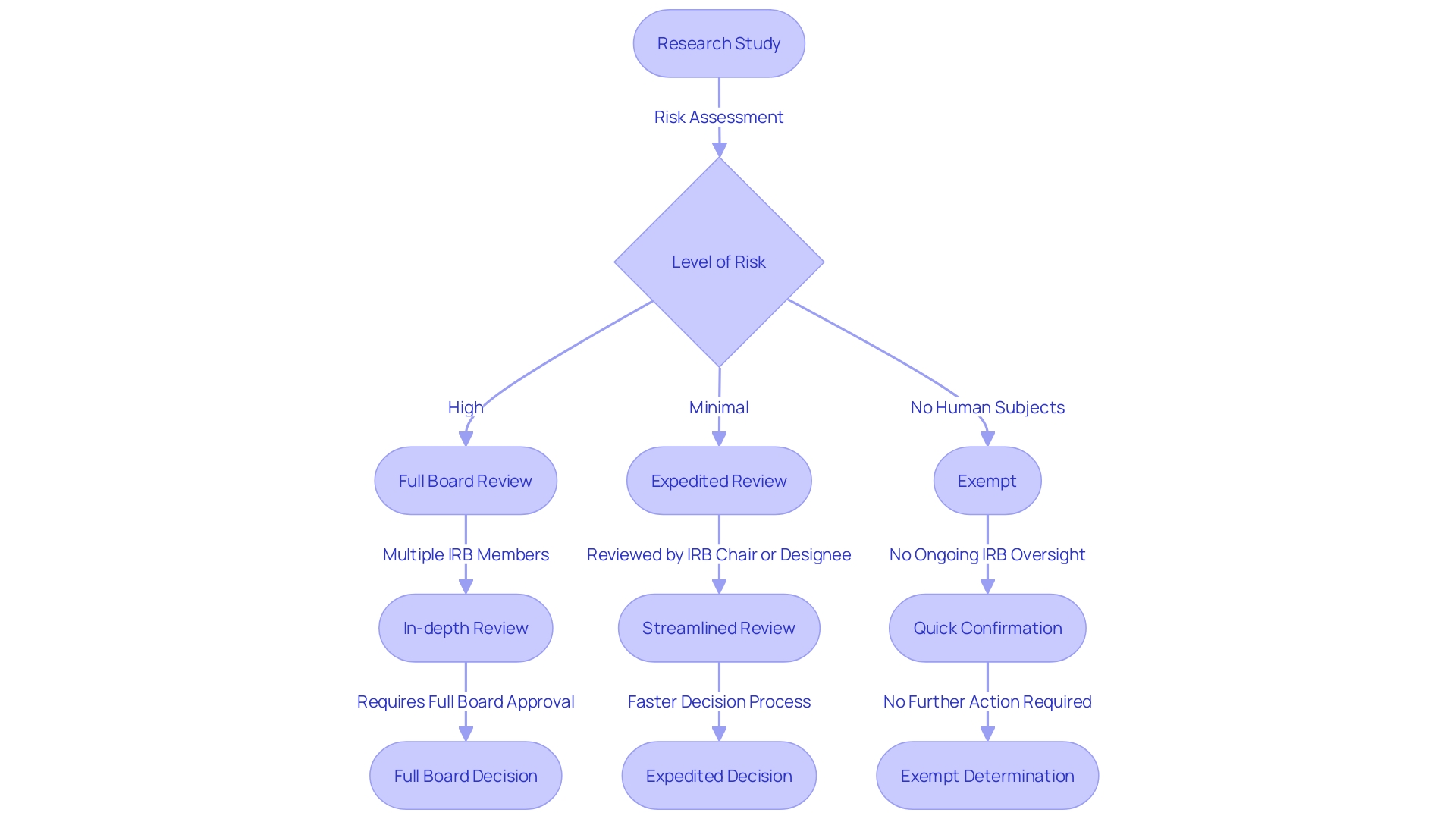 Flowchart: Levels of Institutional Review Board (IRB) Scrutiny