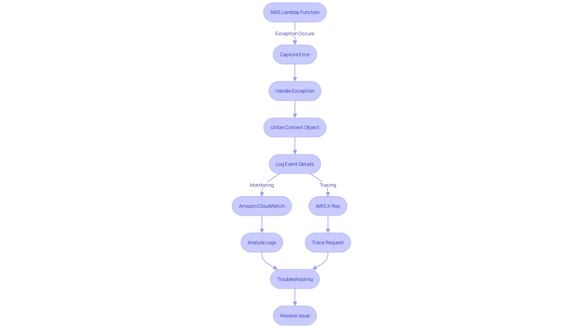 Flowchart: Logging and Error Handling in AWS Lambda Functions