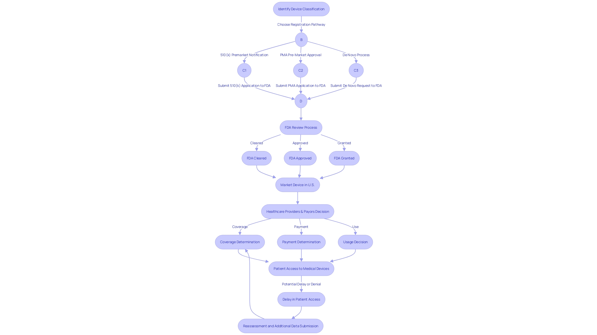 Flowchart of FDA Medical Device Clearance Process