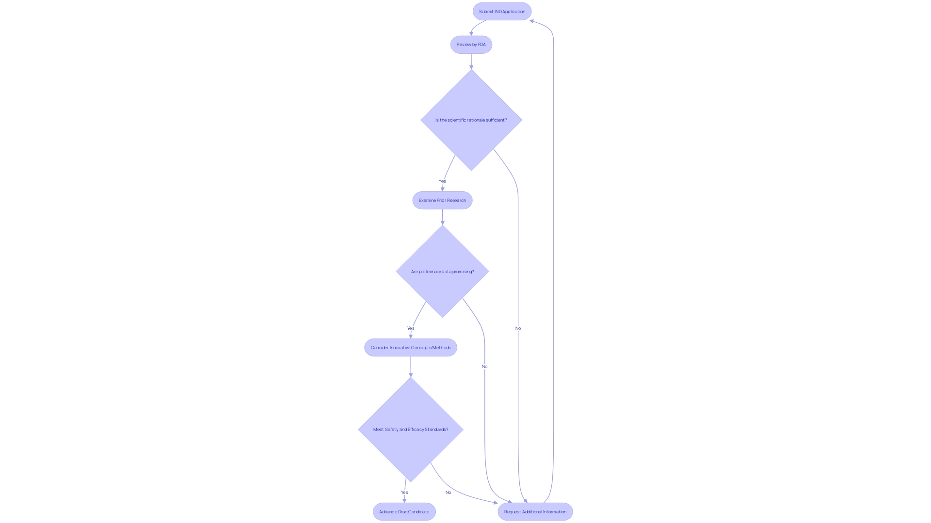 Flowchart of the IND Application Review Process