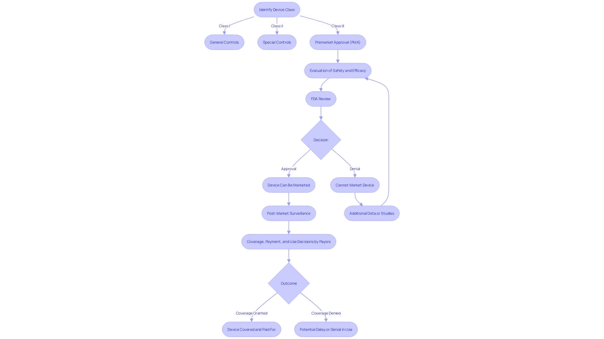 Flowchart of the Premarket Approval (PMA) Process