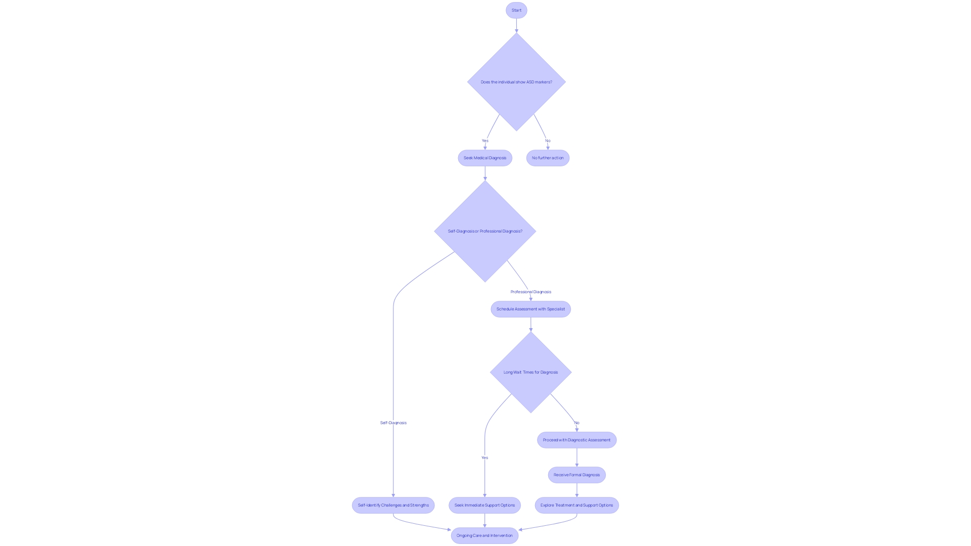 Flowchart: Path to Autism Spectrum Disorder Diagnosis