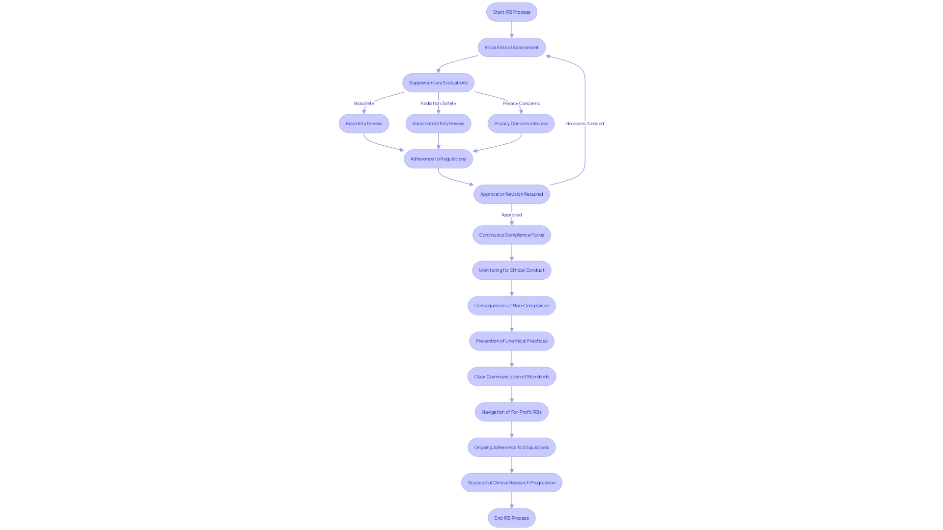 Flowchart: Process of Institutional Review Board (IRB) Evaluation for IND Application