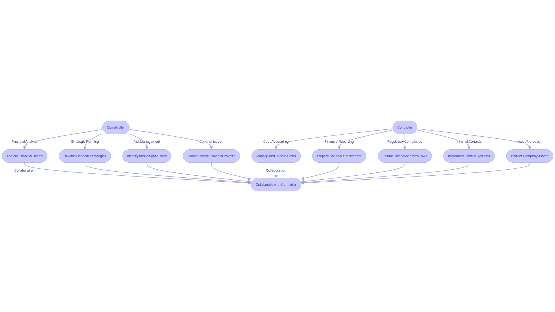 Flowchart: Roles and Responsibilities of Comptrollers and Controllers