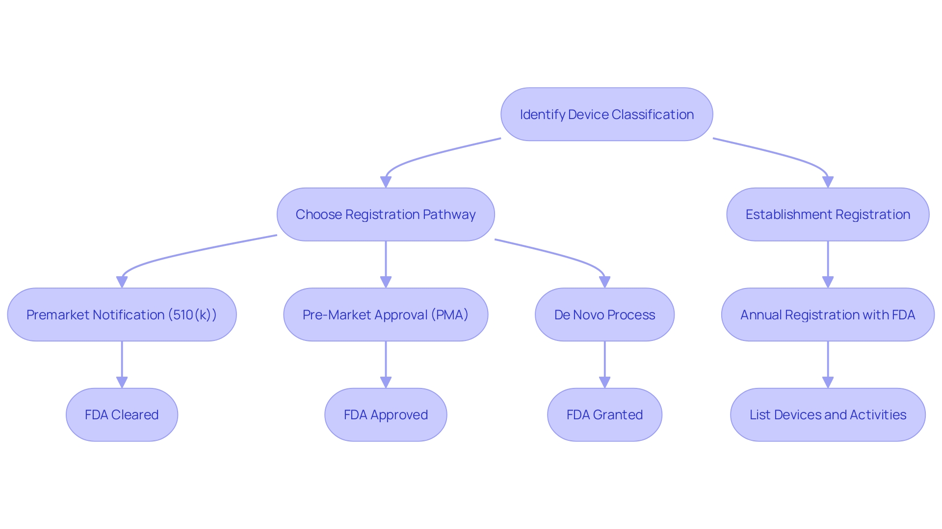 Flowchart: Understanding FDA Approval, Clearance, and Compliance