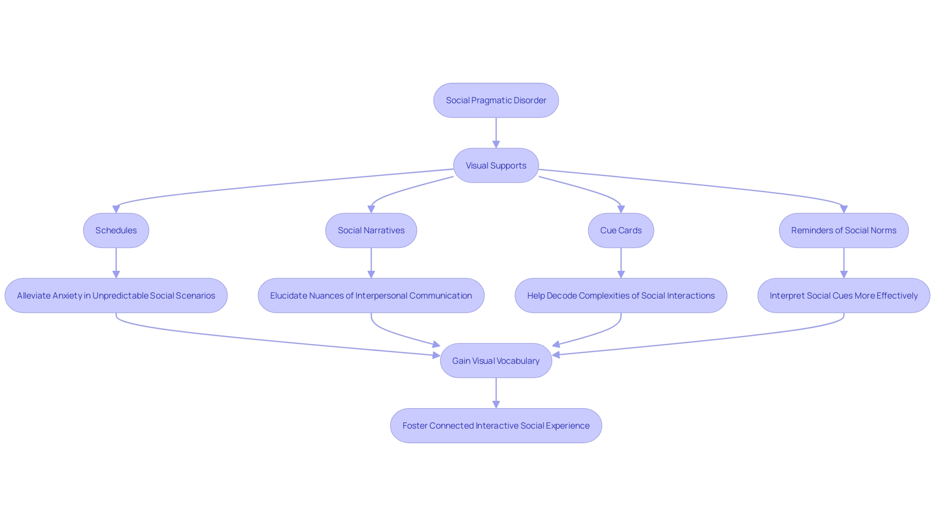 Flowchart: Visual Supports for Social Pragmatic Disorder