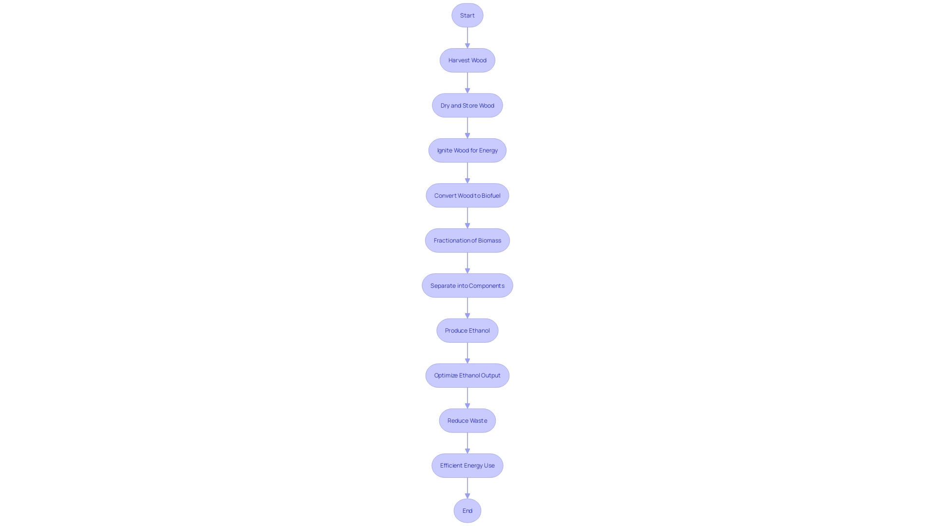 Flowchart: XYZ Bioenergy's Biomass Ethanol Production Process