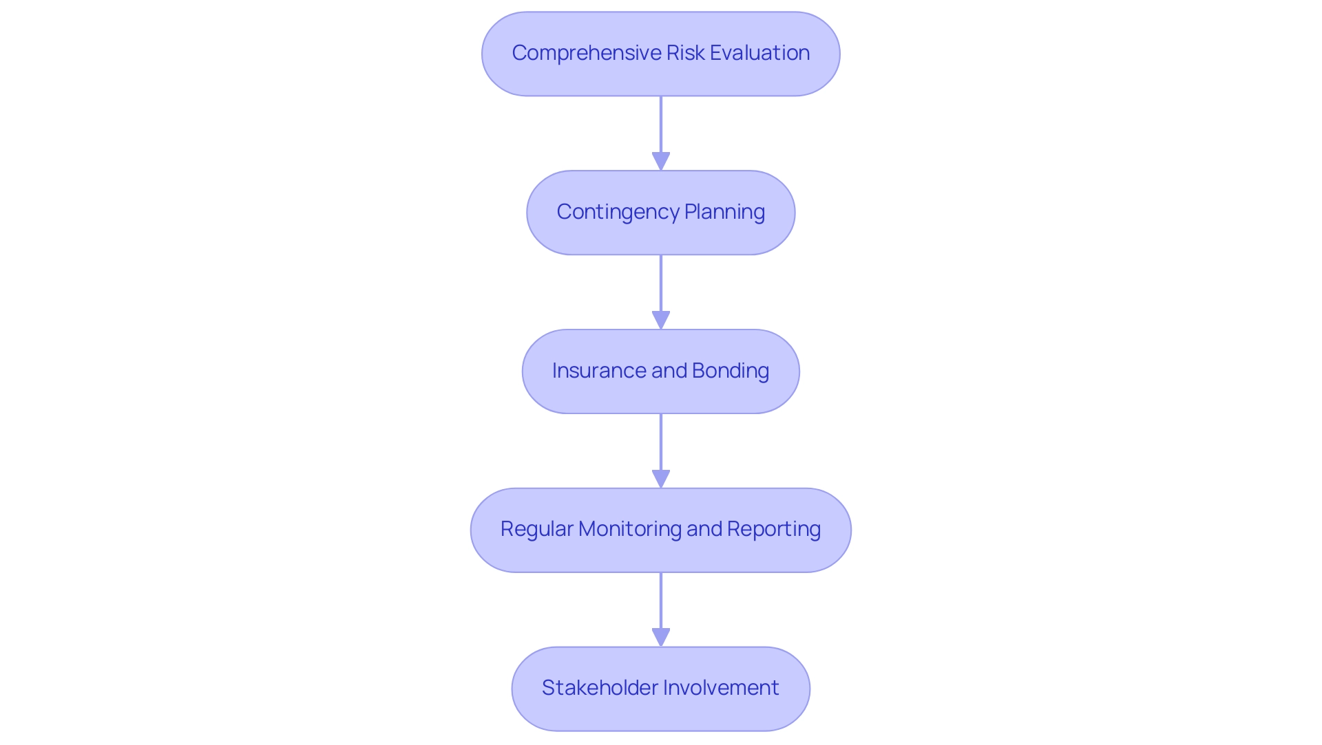 Each box represents a key risk management strategy, and the arrows indicate the recommended sequence for implementation.