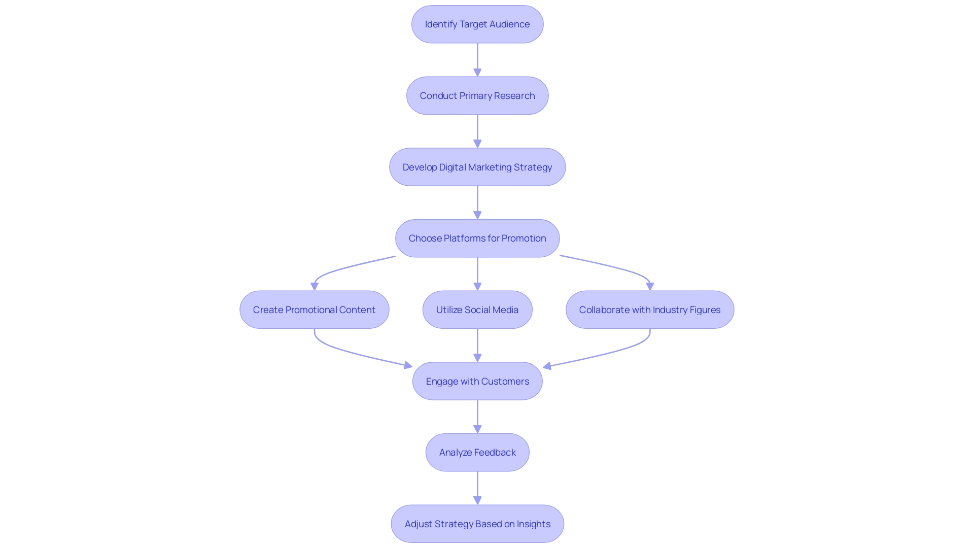 Process Flowchart: Digital Marketing Strategies for Selling Products Online