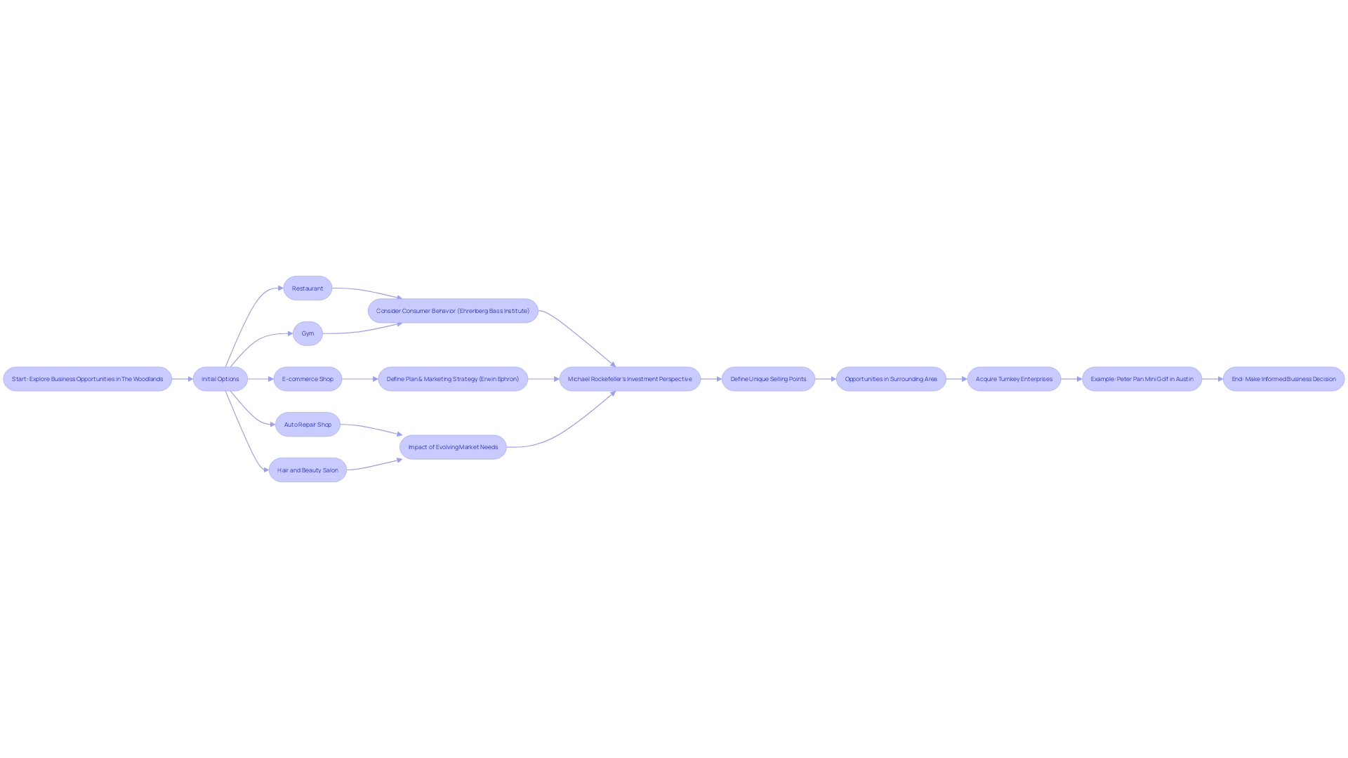 Process Flowchart: Exploring Business Opportunities in The Woodlands