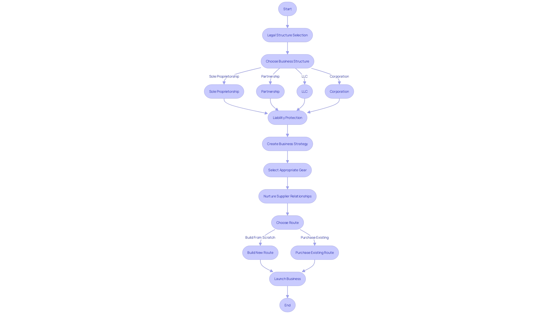 Process Flowchart for Launching a Swimming Pool Maintenance Venture