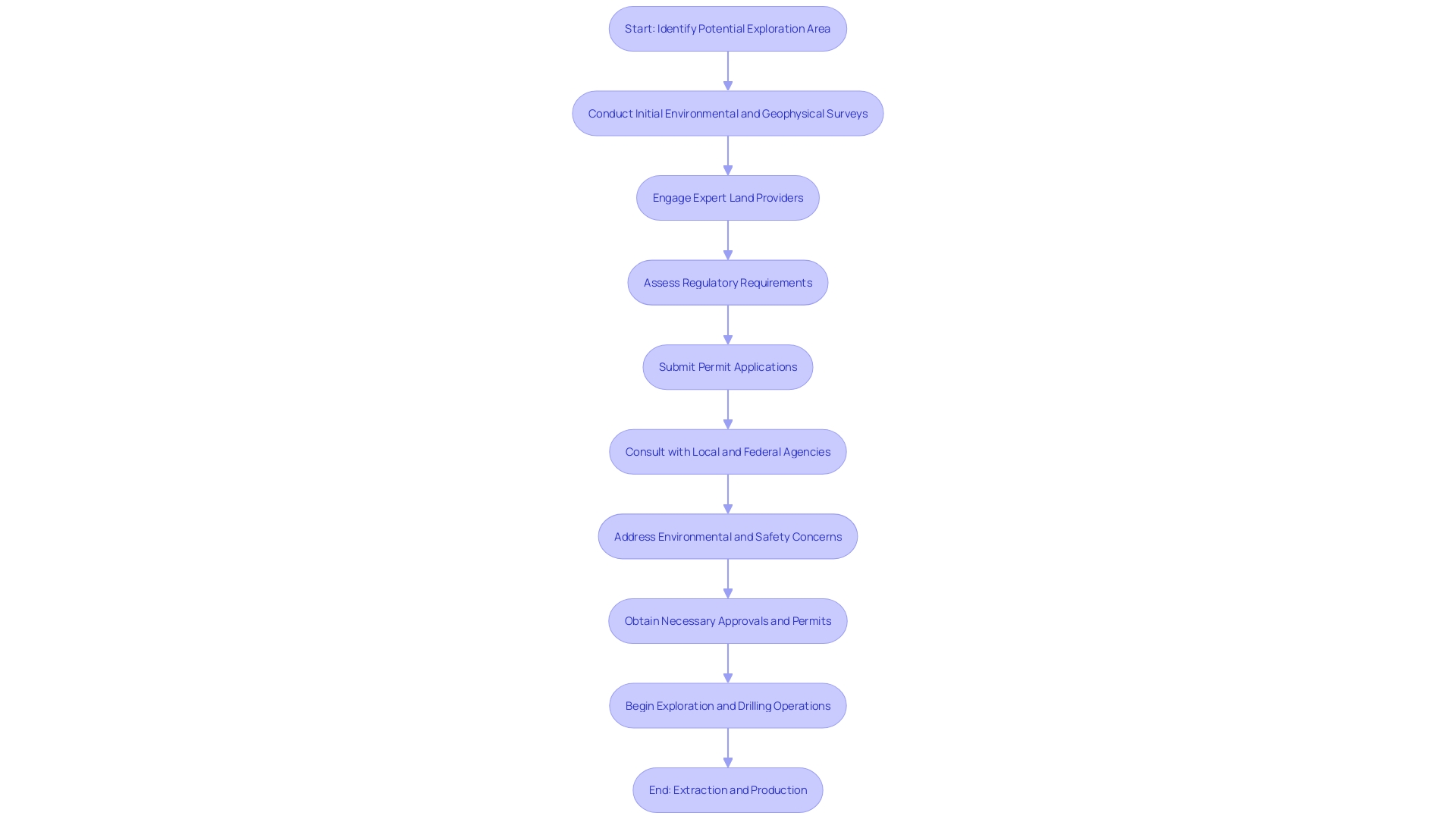 Process Flowchart: Obtaining Permits for Oil and Gas Exploration