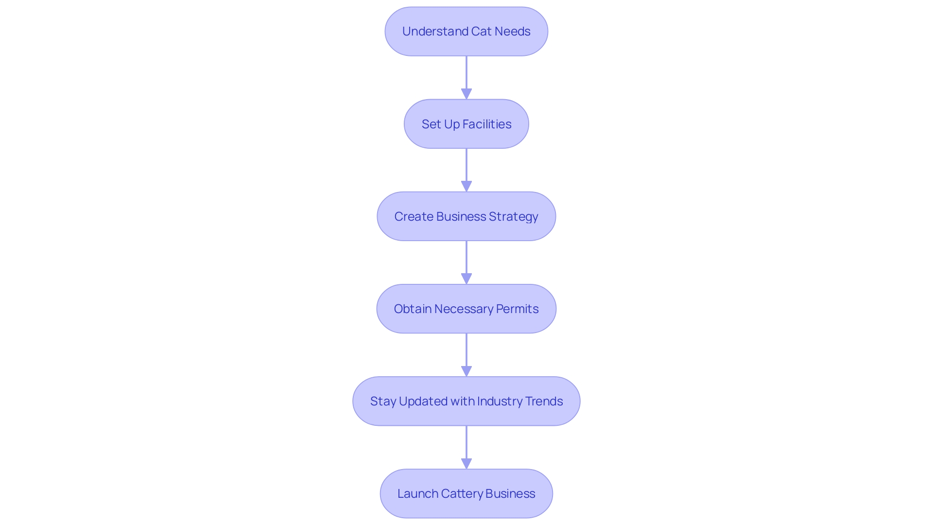 Process Flowchart: Steps to Start a Cattery Business