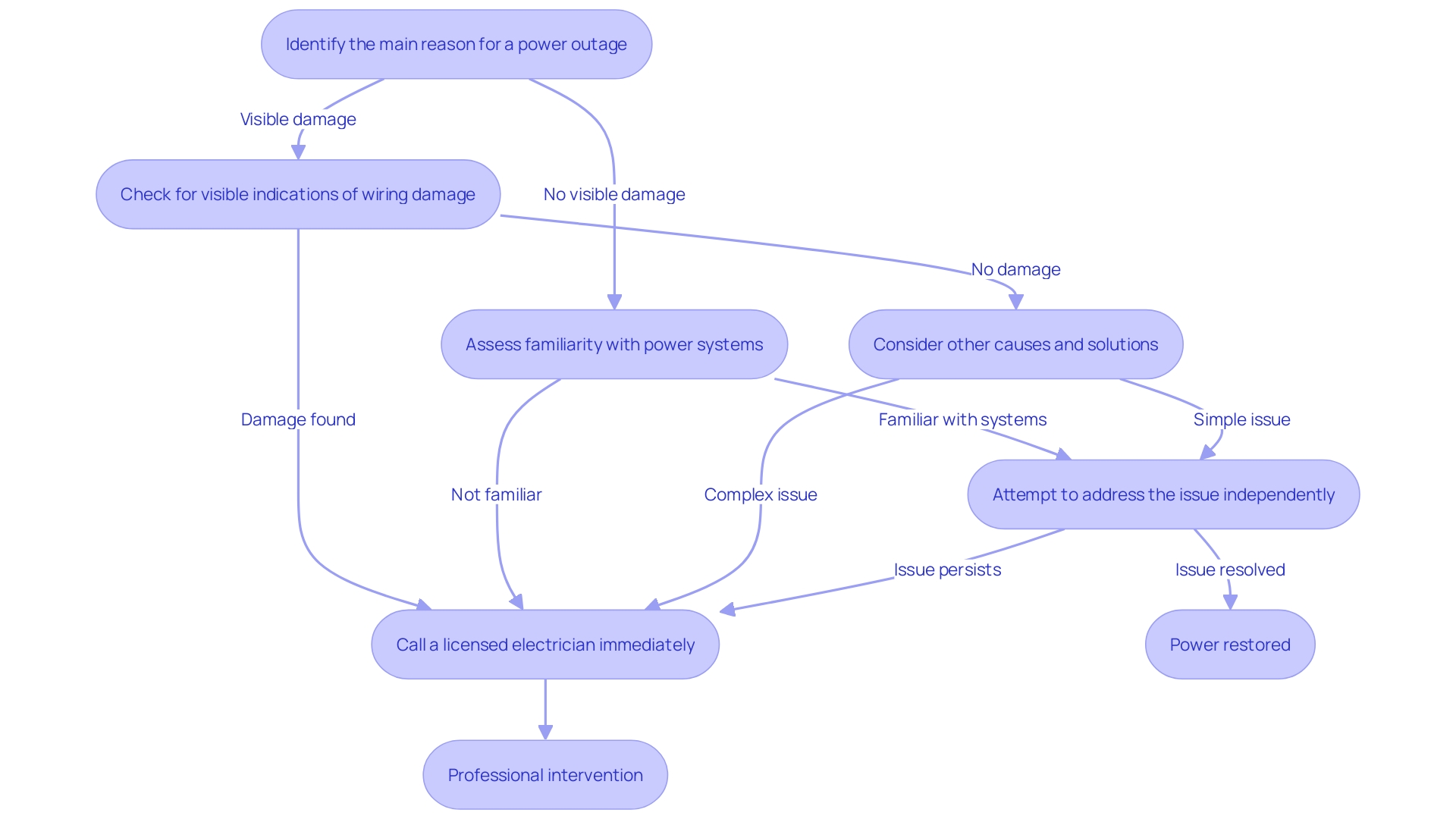 Process Flowchart: When to Call a Licensed Electrician