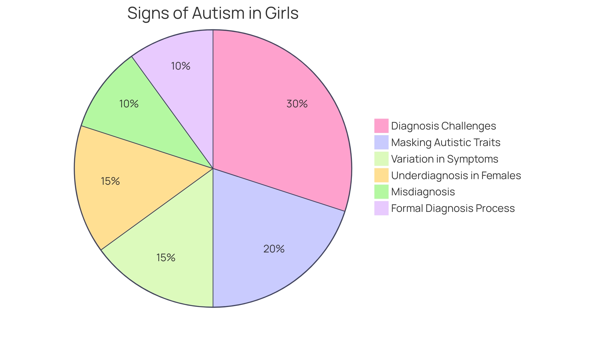 Proportions of Challenges Faced by Autistic Women