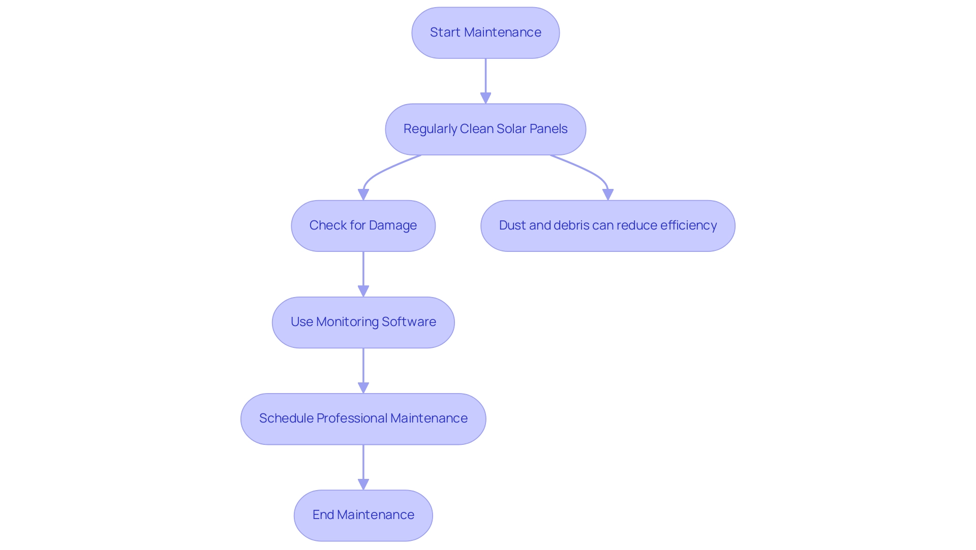 Green: Cleaning; Blue: Damage Check; Yellow: Monitoring; Orange: Professional Maintenance.