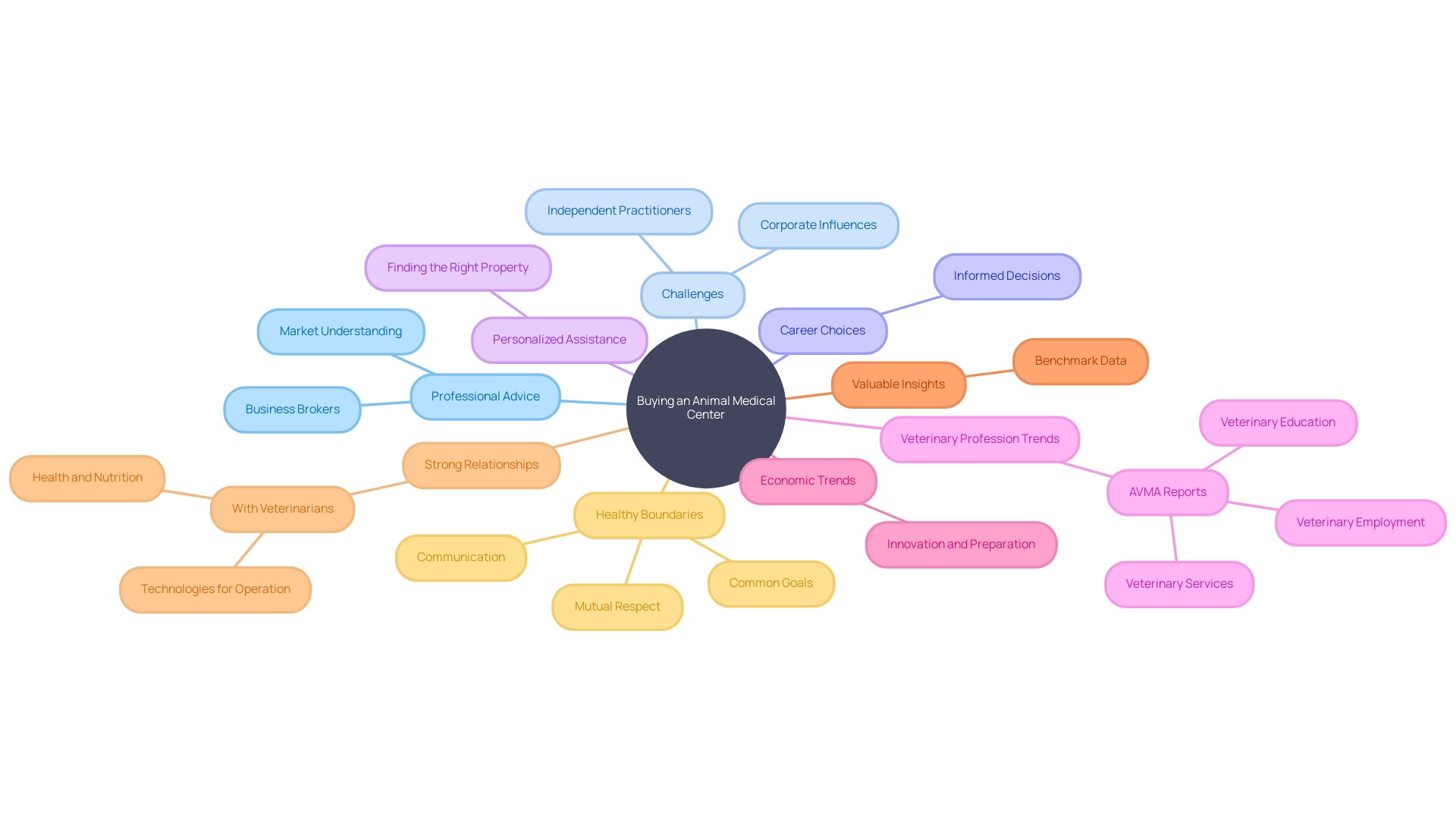 The Mind Map of Buying an Animal Medical Center