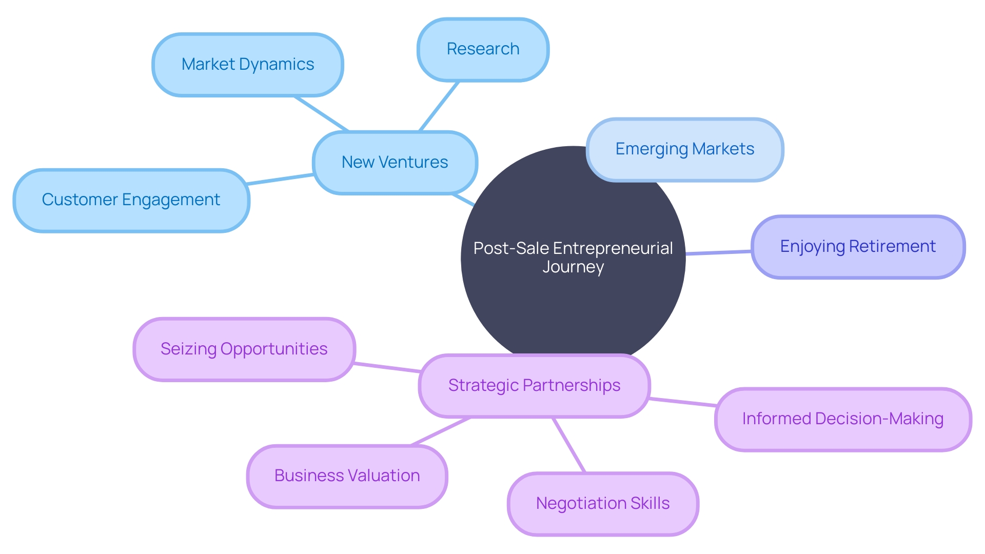 The Mind Map of Post-Sale Entrepreneurial Journey