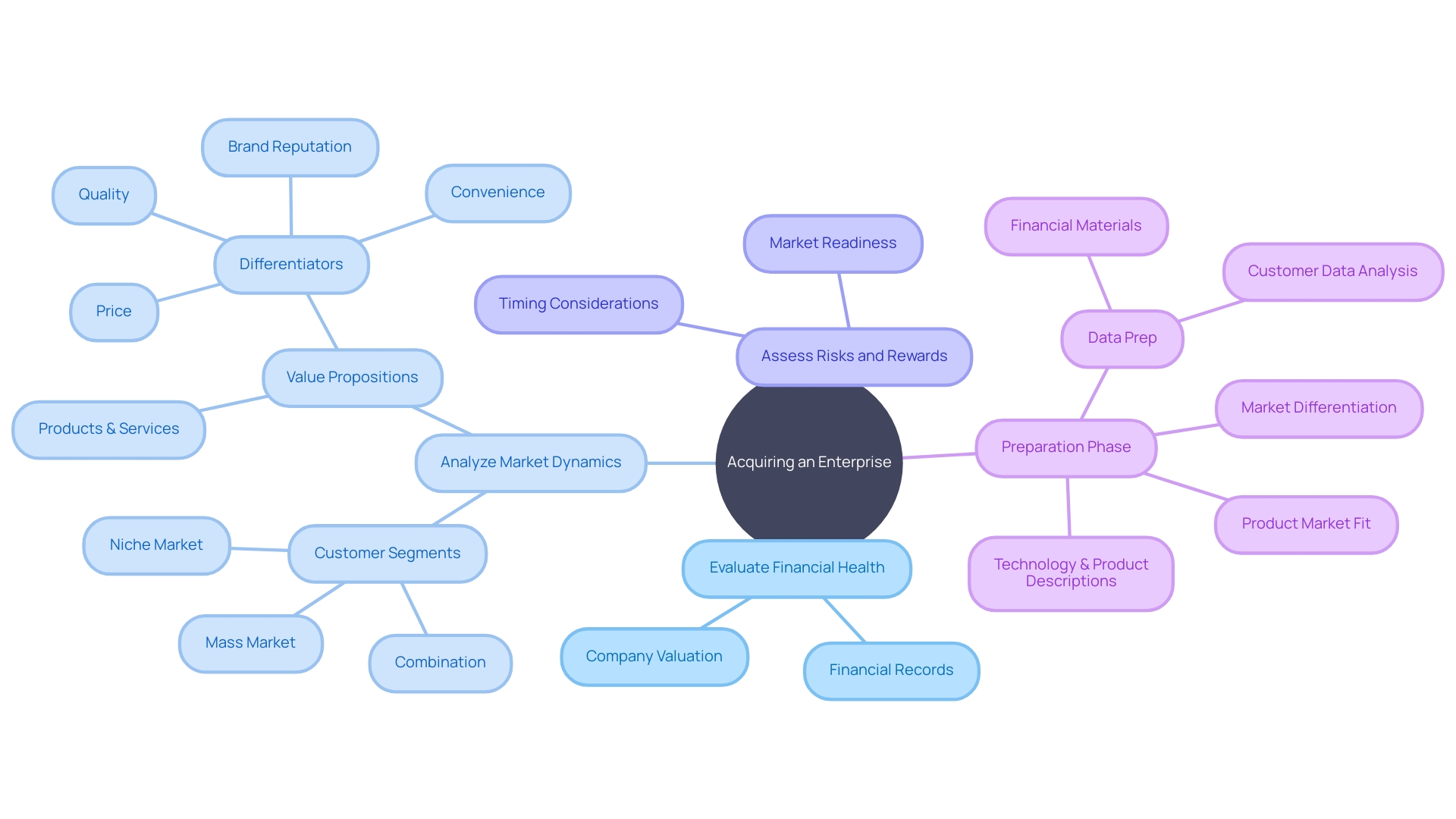 The Mindmap of Acquiring an Existing Enterprise