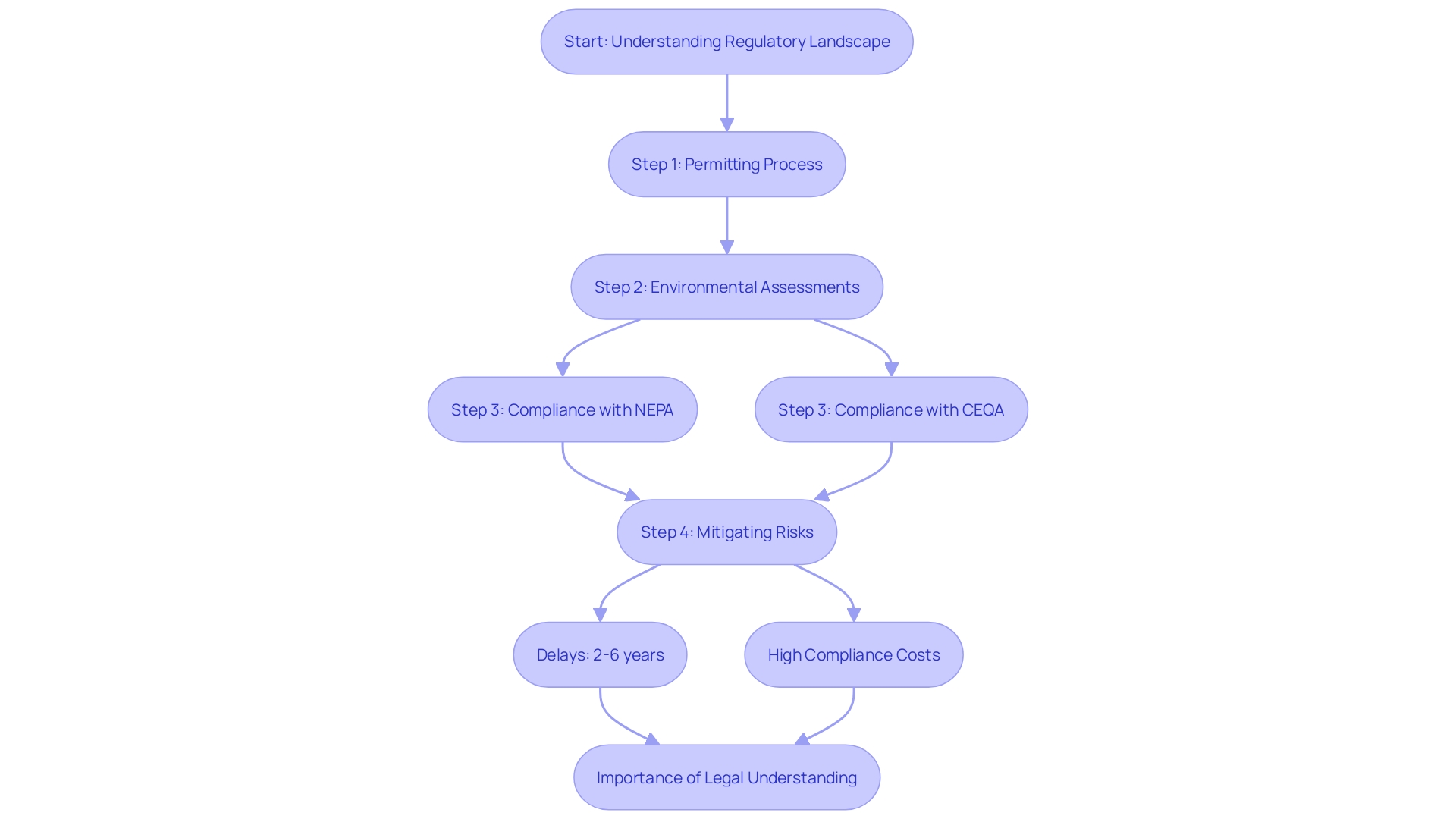 This flowchart illustrates the regulatory process for solar initiatives, highlighting key steps and potential delays due to legal requirements.