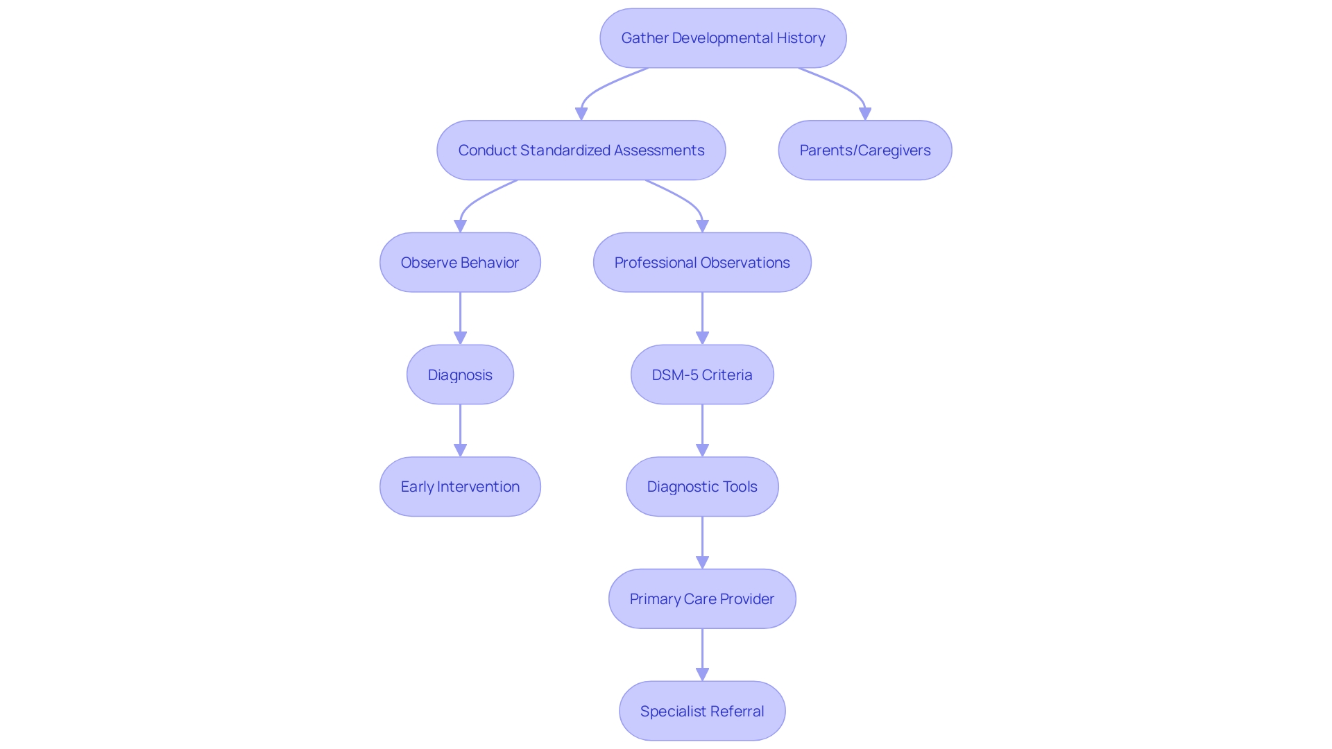 This flowchart outlines the multi-faceted evaluation process for diagnosing Level 2 Autism, detailing the steps and professionals involved in the assessment.