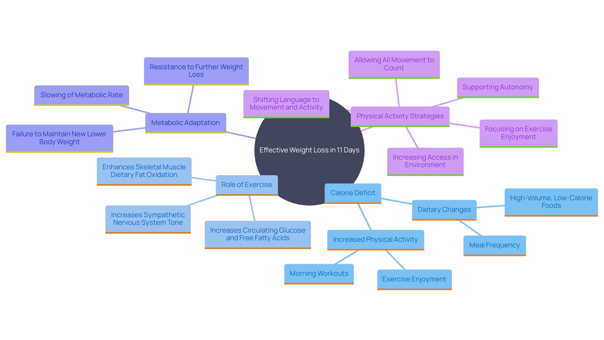 This mind map illustrates the key strategies for achieving weight loss while maintaining muscle mass. It highlights the interconnected concepts of calorie deficit, dietary choices, meal frequency, and physical activity.